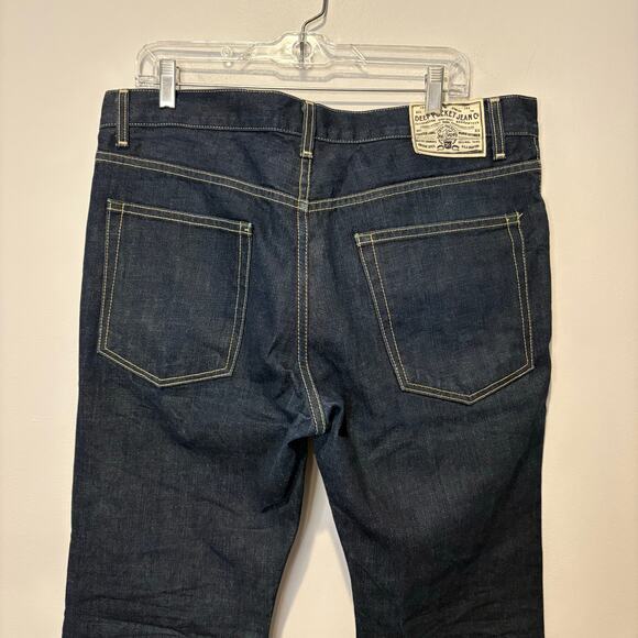 Vintage Deep Pocket Jeans Co Jeans Mens 34x34 Dark Blue Denim Straight USA Made - Picture 8 of 8